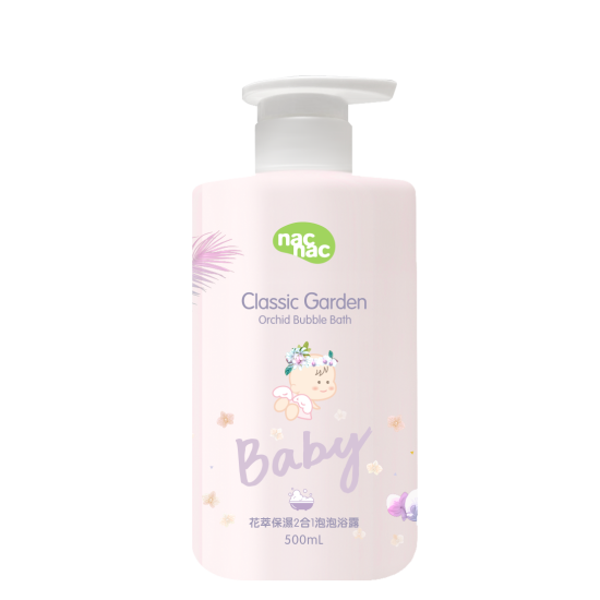 nac nac｜花萃保濕2合1泡泡浴露 500ml（泡澡免沖洗）